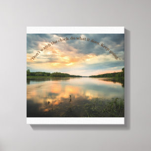 Impresión de lienzo estirado Elbe Flow Sunset