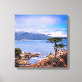 Impresión de lienzo estirado en árbol de Carmel