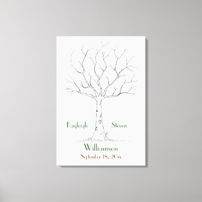 Impresión de lienzo estirado en árbol de huella da (Anverso)