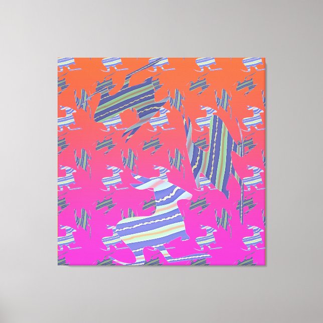 Impresión de lienzo estirado en arcoiris azul cang (Anverso)