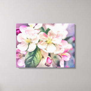 Impresión de lienzo estirado en flor de Apple