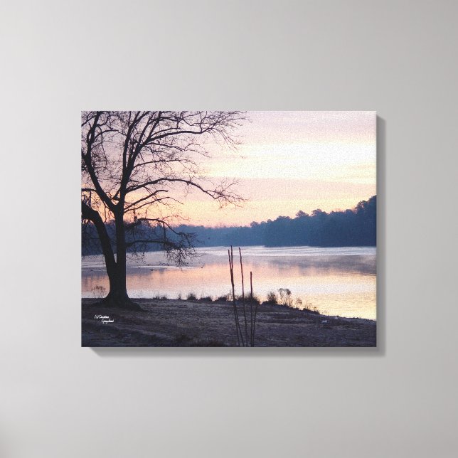 Impresión de lienzo estirado en lago Pastel (Anverso)