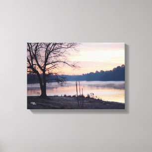 Impresión de lienzo estirado en lago Pastel