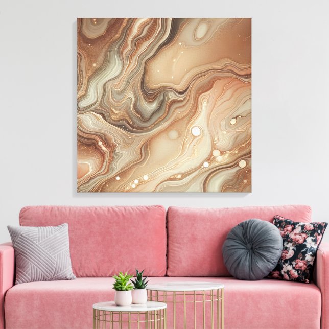 Impresión de lienzo estirado en mármol abstracto (Insitu (Sala de estar))
