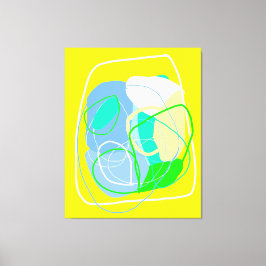 Impresión de lienzo estirado expresionista de negr