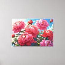 Impresión de lienzo estirado floral