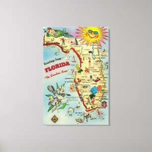 Impresión de lienzo estirado Florida 24x36