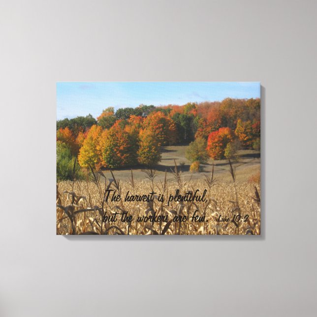 Impresión de lienzo estirado Luke 10:2 (Anverso)