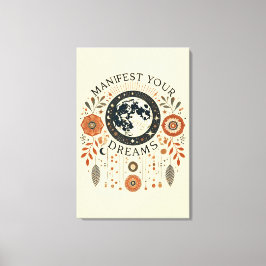 Impresión de lienzo estirado - Manifieste sus sueñ