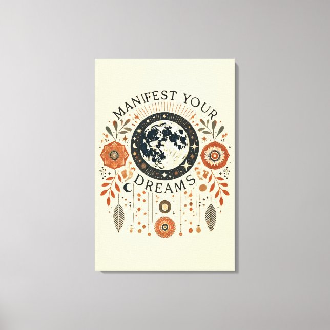 Impresión de lienzo estirado - Manifieste sus sueñ (Anverso)
