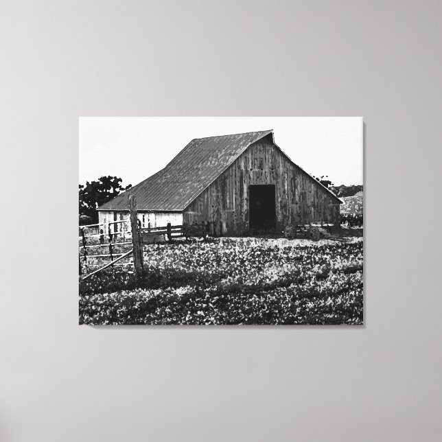 Impresión de lienzo estirado oscuro en un antiguo  (Anverso)