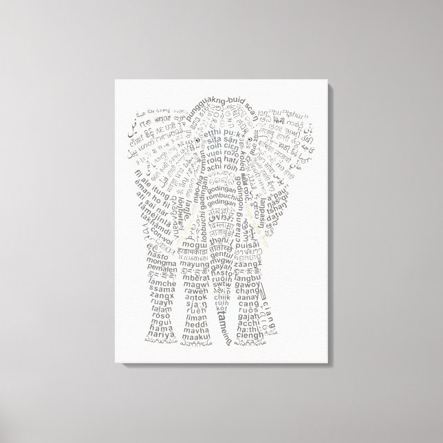 Impresión de lienzo estirado para elefantes del mu (Anverso)