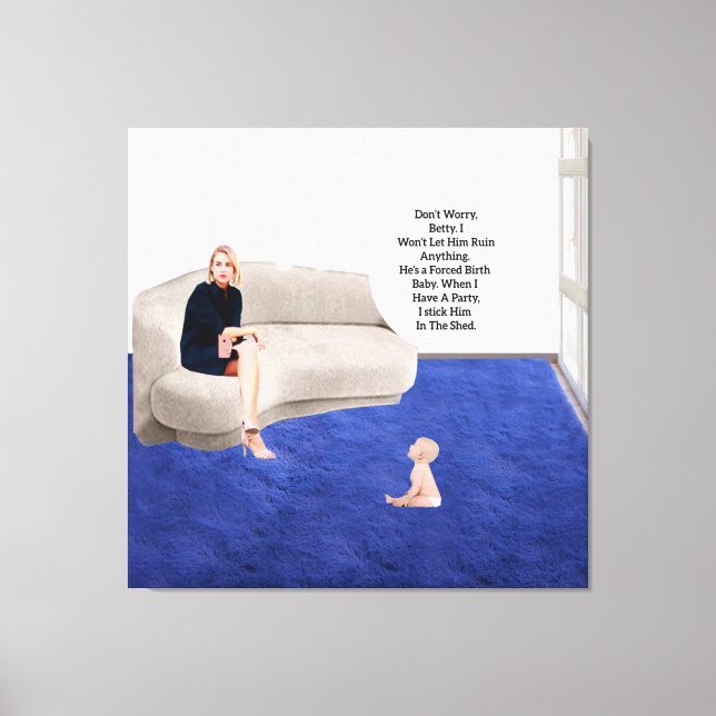 Impresión de lienzo estirado por bebé forzado (Anverso)