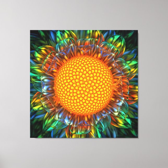 Impresión de lienzo estirado "Sunburst Daisy" (Anverso)