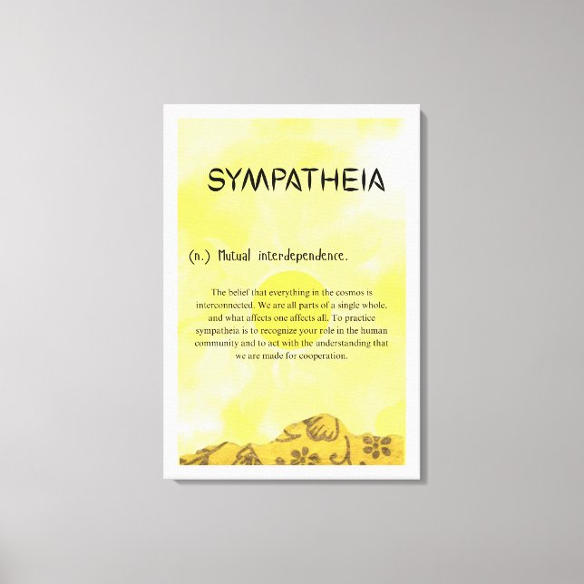 Impresión de lienzo estirado Sympatheia (Anverso)