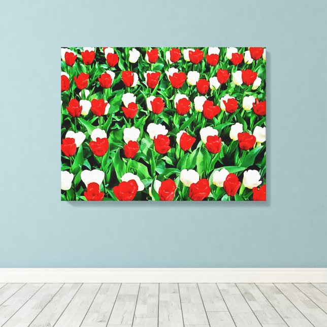 Impresión de lienzo estirado tulipanes  (Insitu (piso de madera))