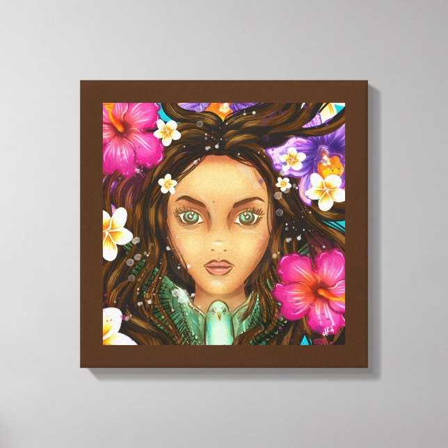 Impresión de lienzo estirado Ukuli'i ka Pua de 16x (Anverso)