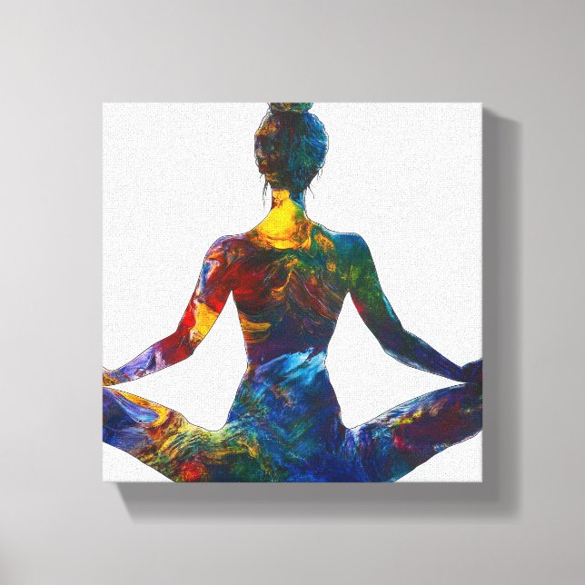 Impresión de lienzo extendido de Lotus Pose (Anverso)