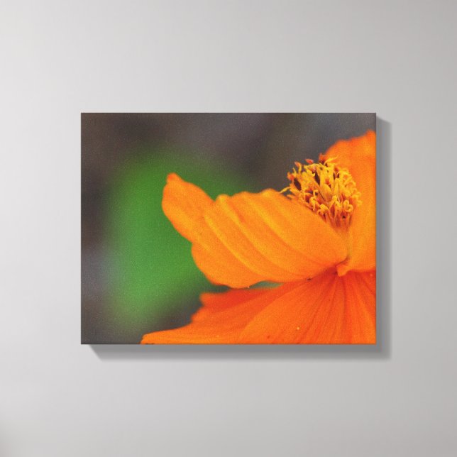 Impresión de lienzo floral naranja (Anverso)