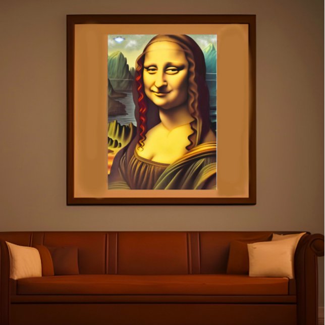 Impresión de lienzo galáctico Ufo Mona Lisa (Subido por el creador)