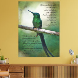 Impresión de lienzo Inspirador para salmos 91:1-4