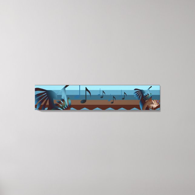 Impresión de lienzo Kokopelli 50x10 del suroeste (Anverso)