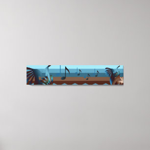 Impresión de lienzo Kokopelli 50x10 en el suroest