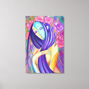 Impresión de lienzo Lady Rose Pintura de estilo de