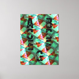 Impresión de lienzo moderno - NEGRO-VERDE-AMARILLO