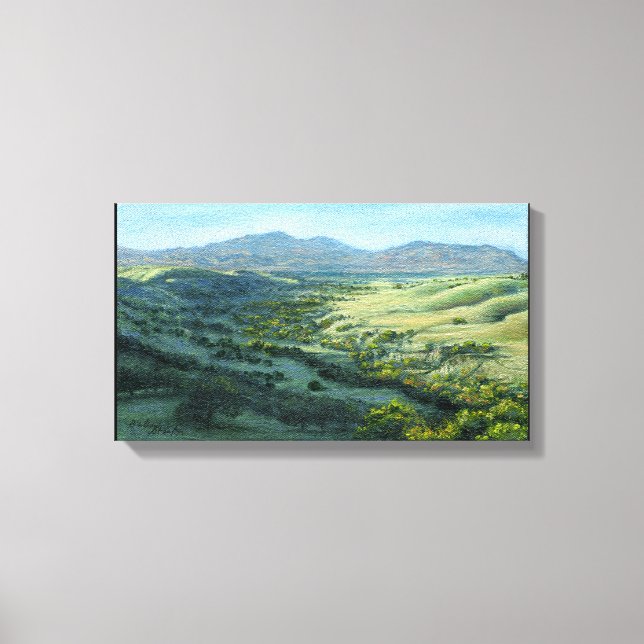 Impresión de lienzo "Mount Diablo Southern View" (Anverso)