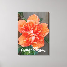 Impresión de lienzo Naranja con flores