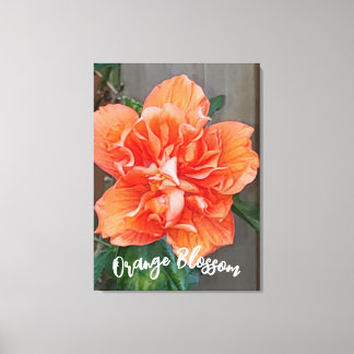 Impresión de lienzo Naranja con flores