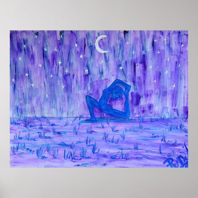 Impresión de lienzo - Noche de yoga (Frente)