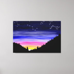 Impresión de lienzo nocturno de diamantes