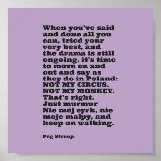 Impresión de lienzo "Not My Circus" de Peg Streep