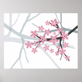 Impresión de lienzo original de rama de sakura