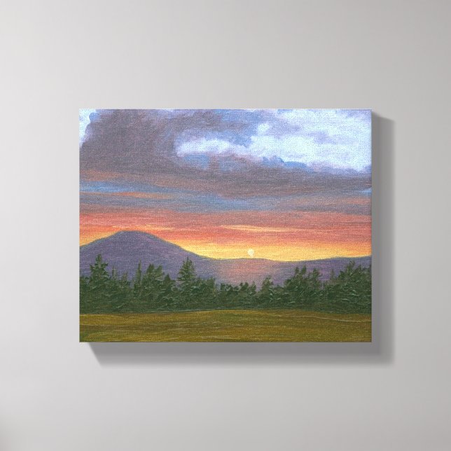 Impresión de lienzo paisajístico Vermont Mountain  (Anverso)