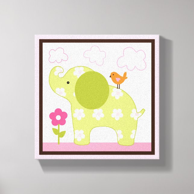 Impresión de lienzo para animales de Chica de elef (Anverso)