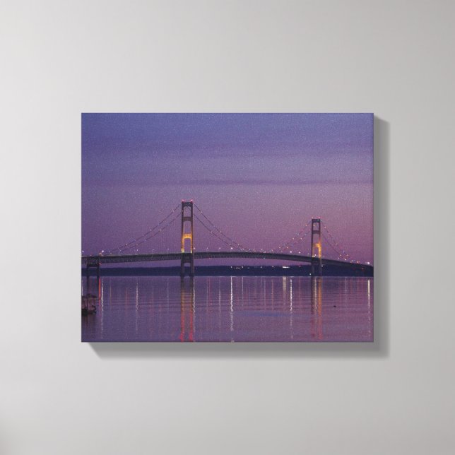 Impresión de lienzo para el puente Mackinac (Anverso)