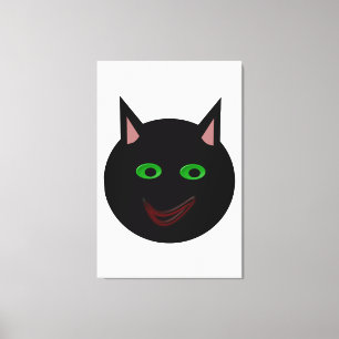 Impresión de lienzo para gato negro de Halloween