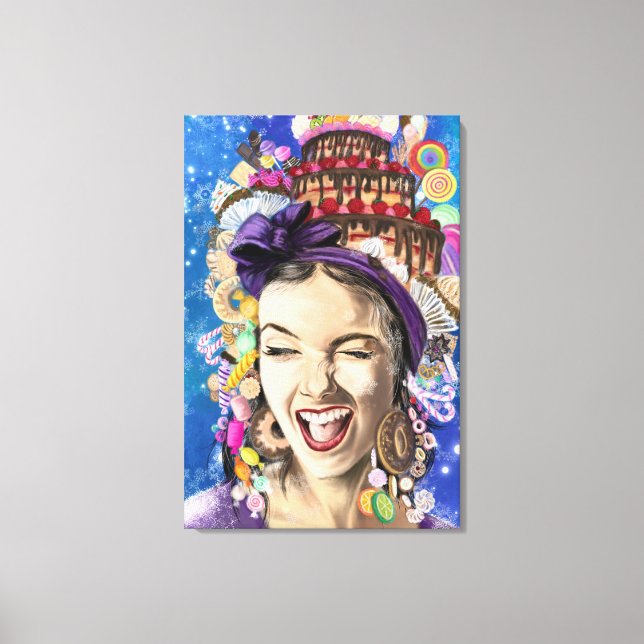 Impresión de lienzo para mujeres de cumpleaños fel (Anverso)