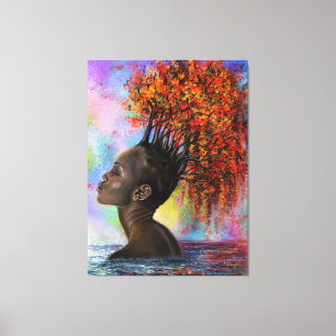 Impresión de lienzo para mujeres de otoño