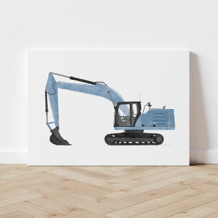 Impresión de lienzo para vehículo de construcción