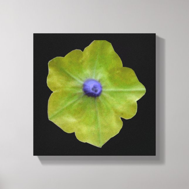 Impresión de lienzo Petunia Verde y Azul (Anverso)