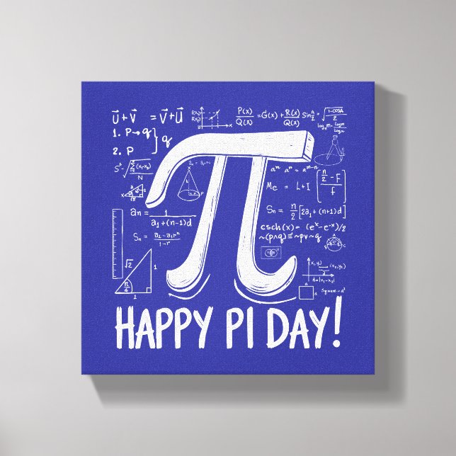 Impresión de lienzo Pi Day - Arte de matemáticas e (Anverso)