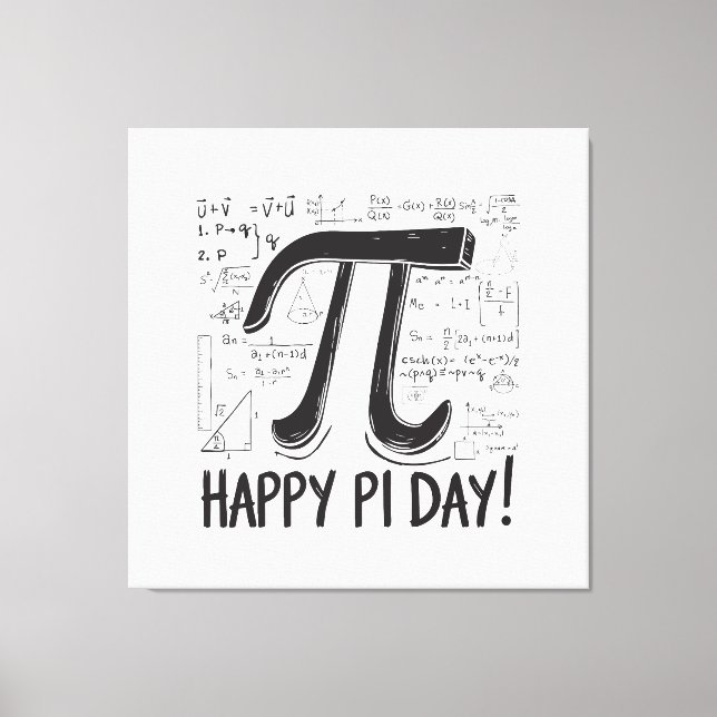 Impresión de lienzo Pi Day - Arte de matemáticas e (Anverso)