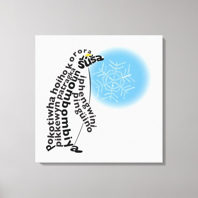 Impresión de lienzo pingüino mundial (Anverso)