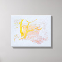 Impresión de lienzo plateado de cascada