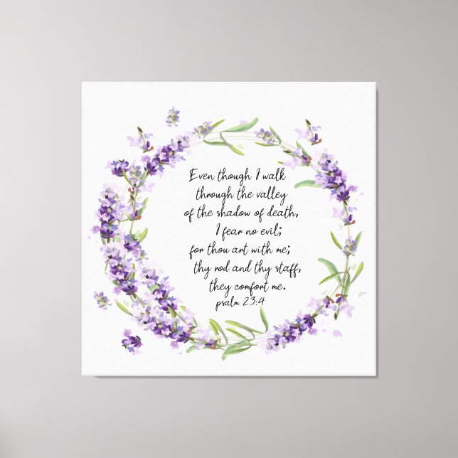 Impresión de lienzo Psalm23:4 (Anverso)
