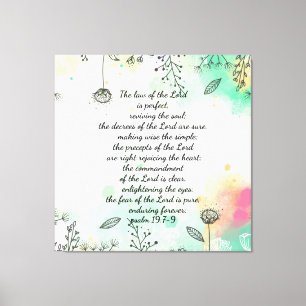 Impresión de lienzo Psalm 19